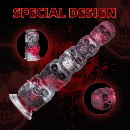 Tapón anal con forma de calavera y cabeza de calabaza para Halloween