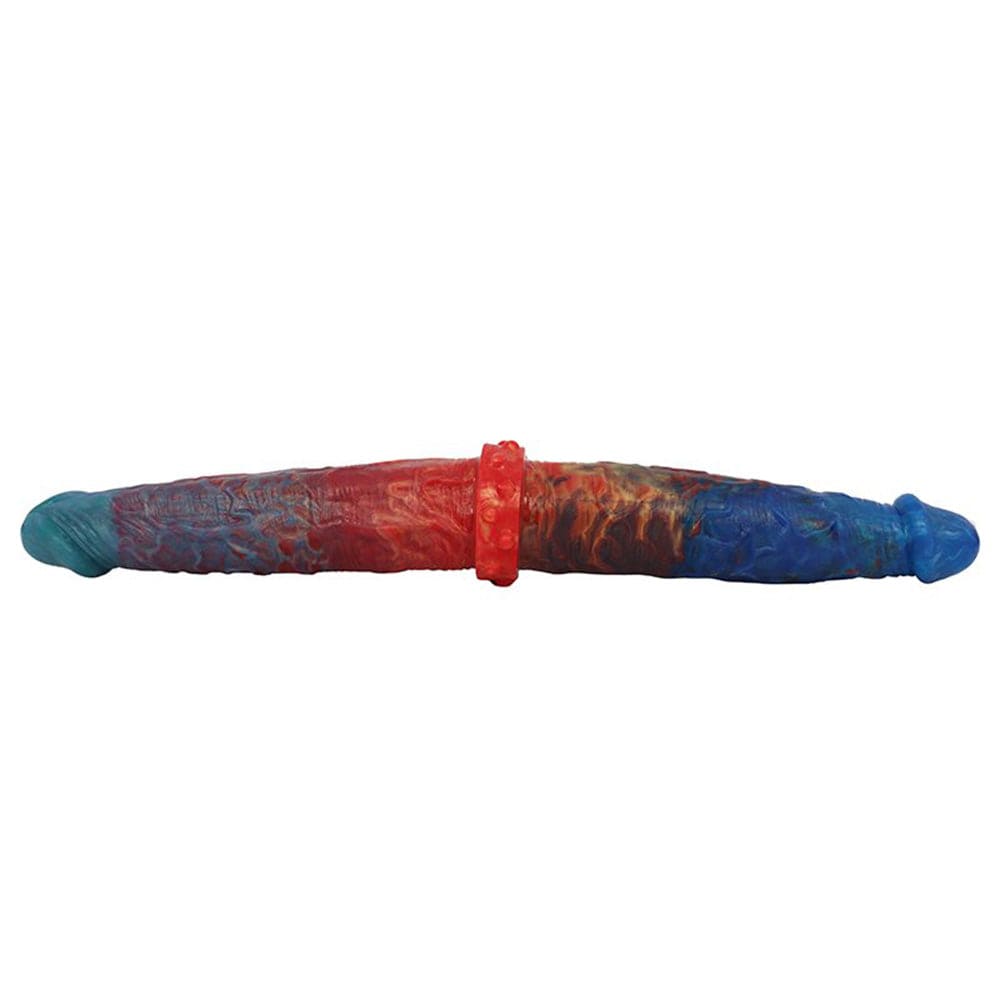 Consolador anal de silicona líquida de doble punta y colorido