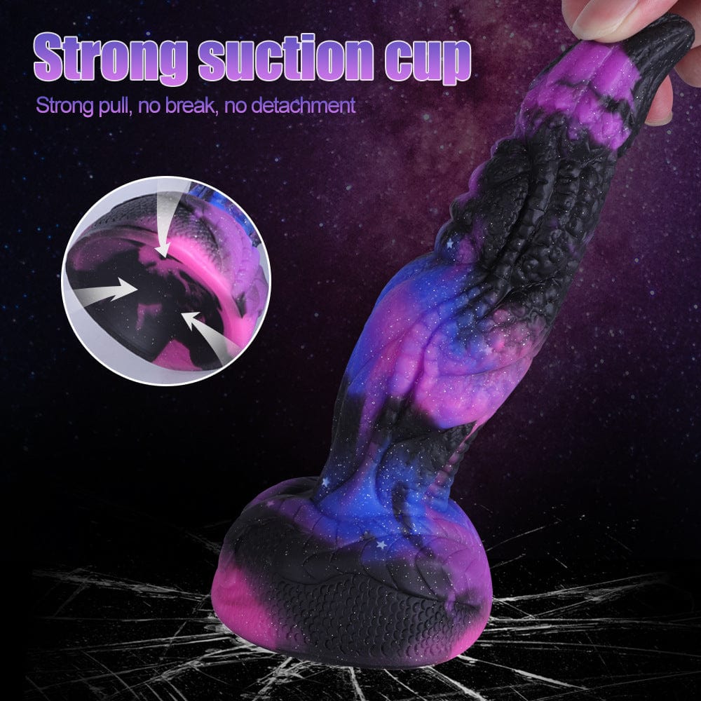Consolador artificial morado oscuro estrellado de forma especial