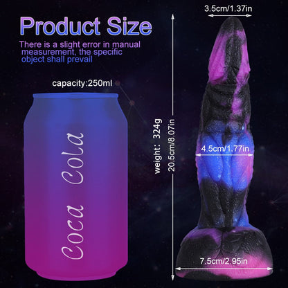 Consolador artificial morado oscuro estrellado de forma especial