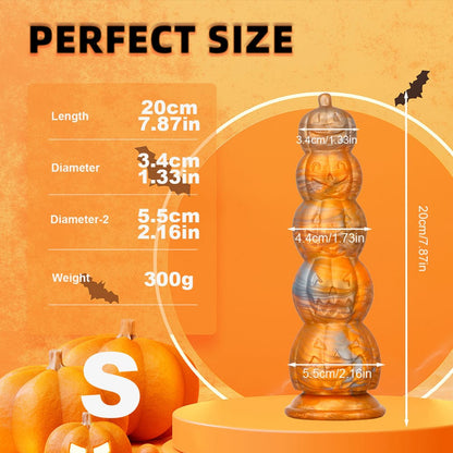 Tapón anal con forma de calavera y cabeza de calabaza para Halloween