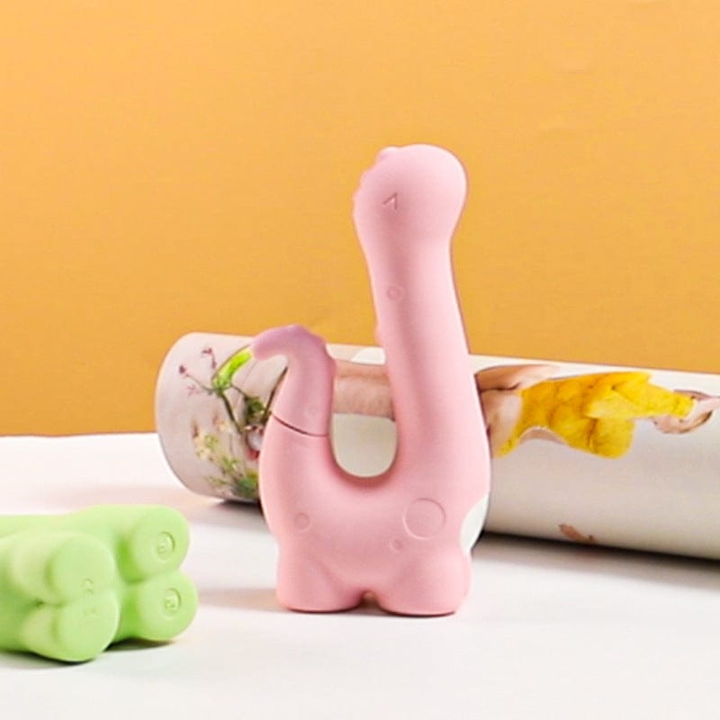 Vibrador con calefacción y succión de pequeño dinosaurio
