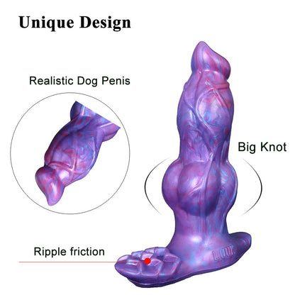 Consolador vibrador con control remoto para estimular el clítoris y el tapón anal