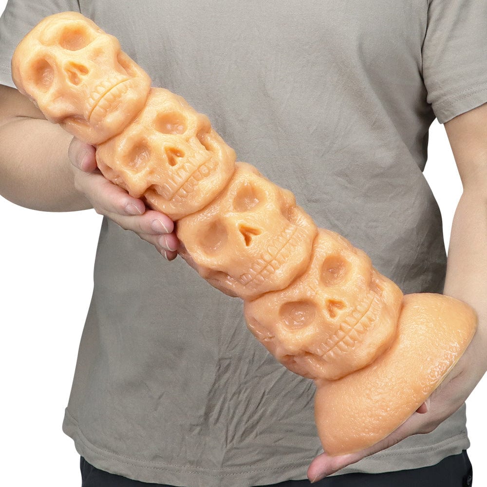 Consolador gigante con tapón anal de calavera de 12,3 pulgadas
