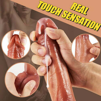 9 Vibranta 3 Puŝa kaj Svinga Inteligenta Hejtado Realisma Dildo-Vibrilo 6.3 Coloj 