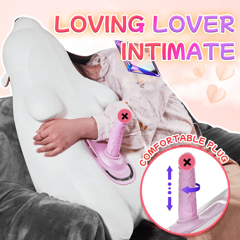 Máquina sexual con control remoto y discreta almohada de oso polar