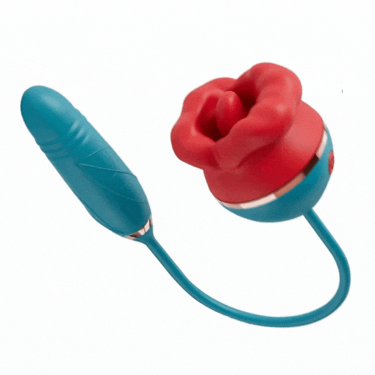 Vibrador 3 en 1 con boca grande, lengua y bala vibradora 