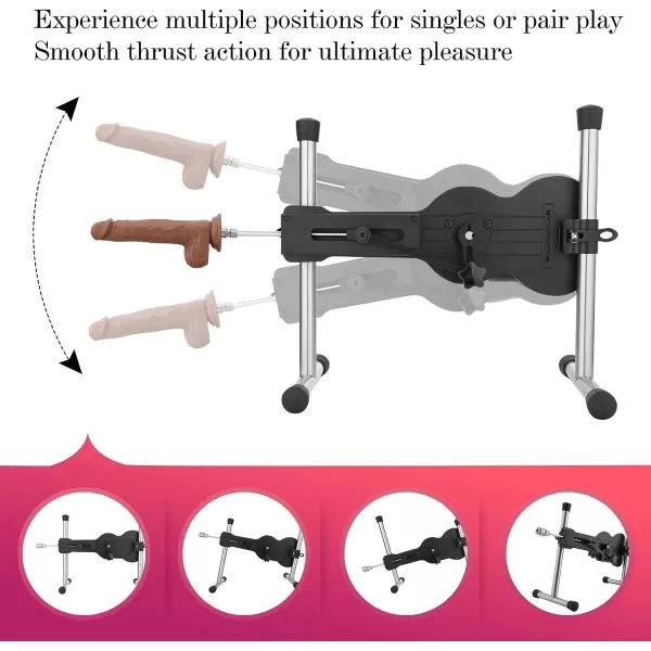 Máquina sexual de ukelele Auxfun con conector EzfunLok, máquina del amor con control remoto