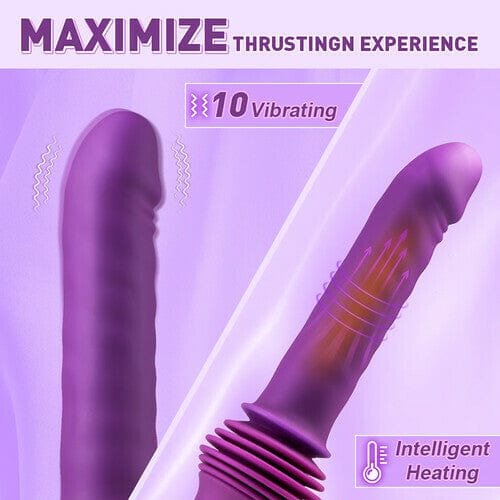 Potente consolador vibrador con base ajustable de 145° y empuje de calor de 11,81 pulgadas