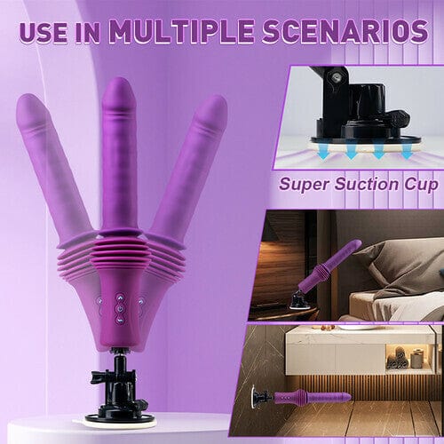 Potente consolador vibrador con base ajustable de 145° y empuje de calor de 11,81 pulgadas