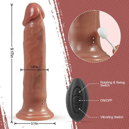 9.17In 5 Perloj Rotacianta Svingo 8 Vibranta Dildo teleregilo 