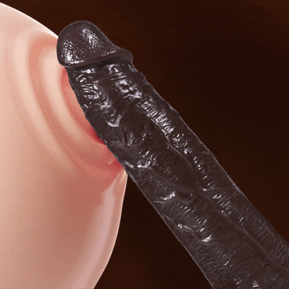 8,6-cola vibranta puŝa svingo dildo dika longa vivsimila kun teleregilo