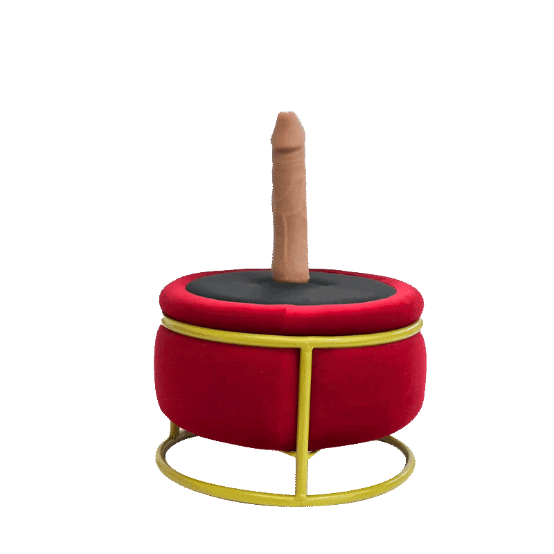 Silla de masaje con consolador y asiento rojo