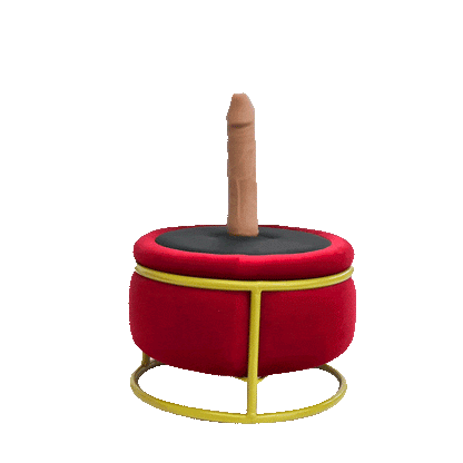 Silla de masaje con consolador y asiento rojo