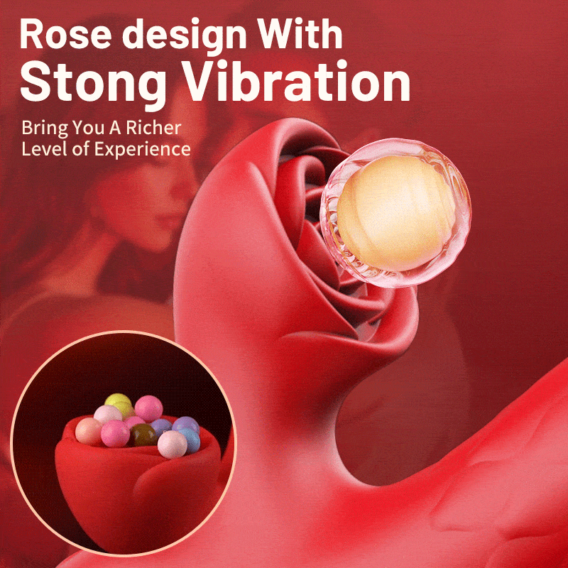 Rose 7 Puŝanta Skuanta Klitora Stimulilo G-punkta Vibrilo