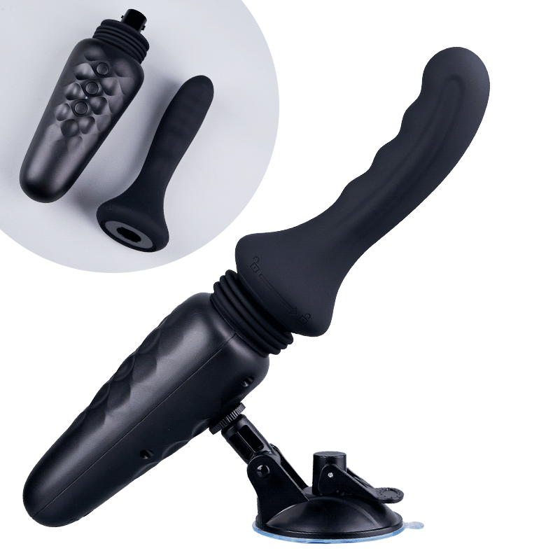 Dark Knight - Consolador potente con vibración y empuje automático de 13.39 pulgadas