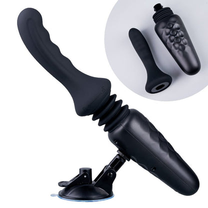 Dark Knight - Consolador potente con vibración y empuje automático de 13.39 pulgadas