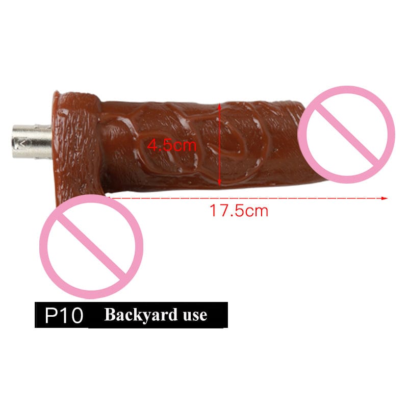 Masturbador femenino con varilla de extensión y accesorios para pene. 