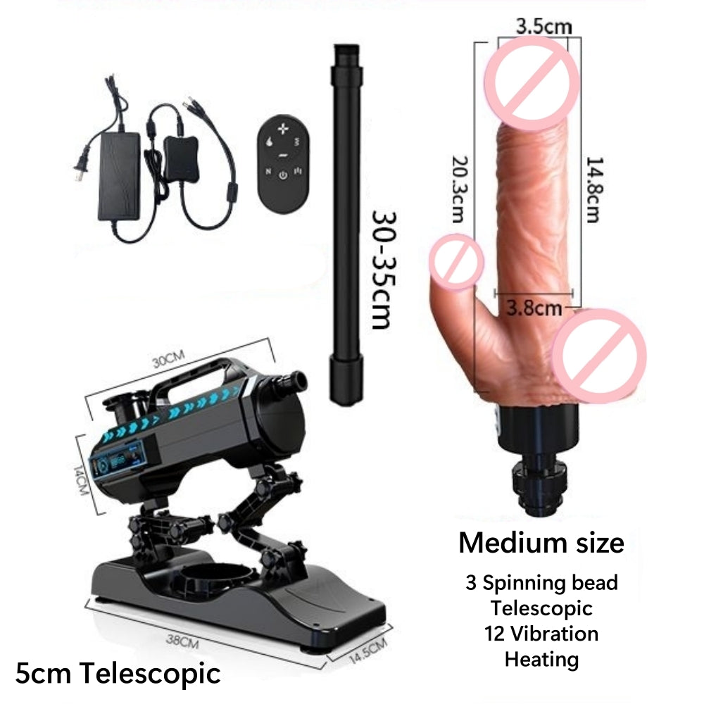 Masturbador femenino con consolador telescópico totalmente automático