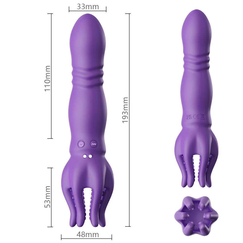 Vira Masturbilo Penisvibrilo Seksa Ludilo 10 Vibradoj 3 Puŝoreĝimoj 360°Trejnado Envolvita