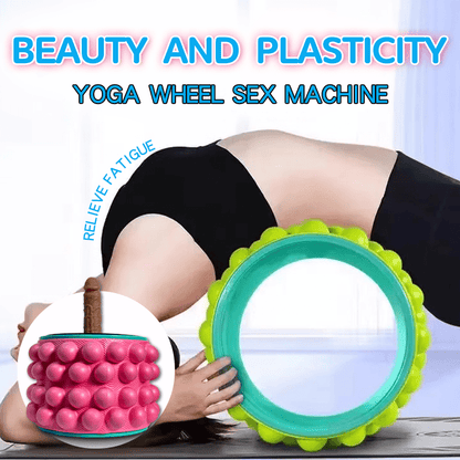 Máquina sexual con forma de pene simulado y rueda de yoga para aliviar la fatiga