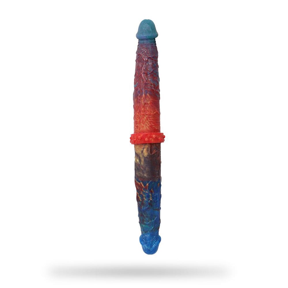 Consolador anal de silicona líquida de doble punta y colorido