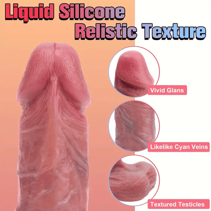 Consolador vibrador marrón realista de 9 pulgadas con control remoto