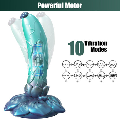 Consolador anal de silicona AIMITEX con forma de rosa y forma de pene extraterrestre