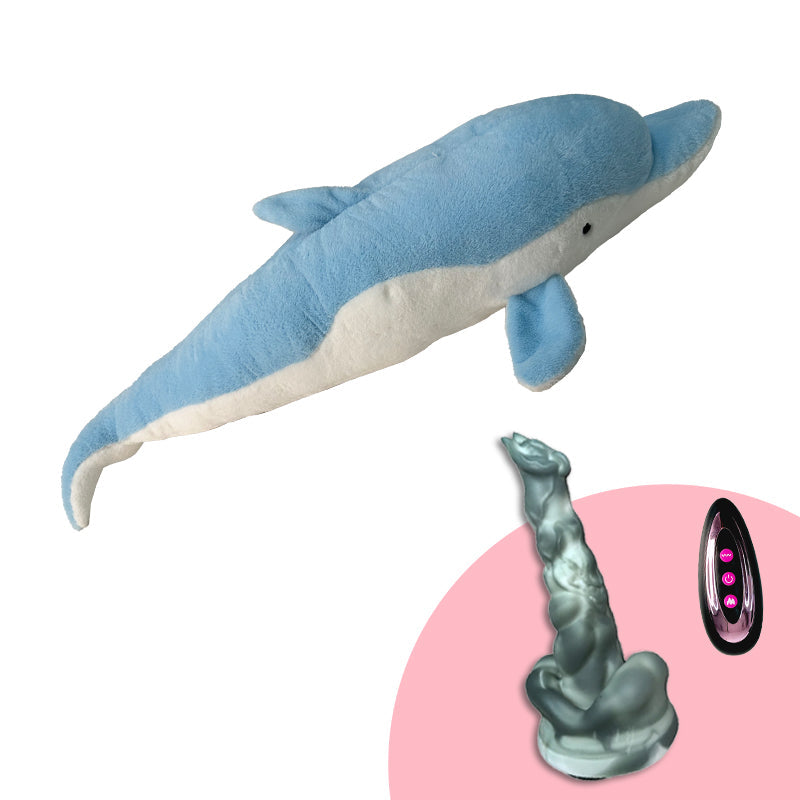 Máquina de consolador de peluche, juguete sexual con control remoto para lamer y empujar.