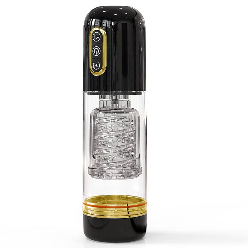 Masturbación masculina automática con 10 rotaciones telescópicas y 10 succiones