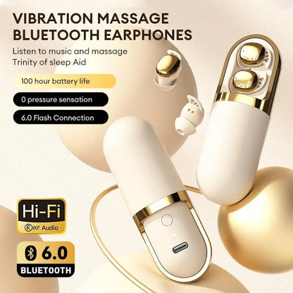 Vibration Massage Bluetooth Headphones with Compact Design for Sleep
