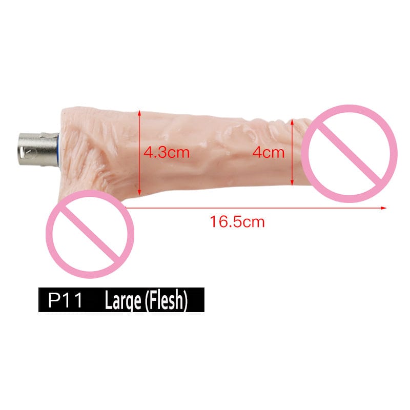Masturbador femenino con varilla de extensión y accesorios para pene. 