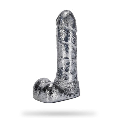 Arĝenta Dildo 6.8-cola G-punkta Monstra Metala Dildo Seksa Ludilo por Virinoj