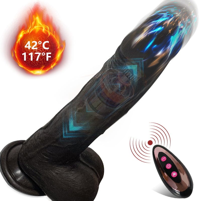 8,6-cola vibranta puŝa svingo dildo dika longa vivsimila kun teleregilo
