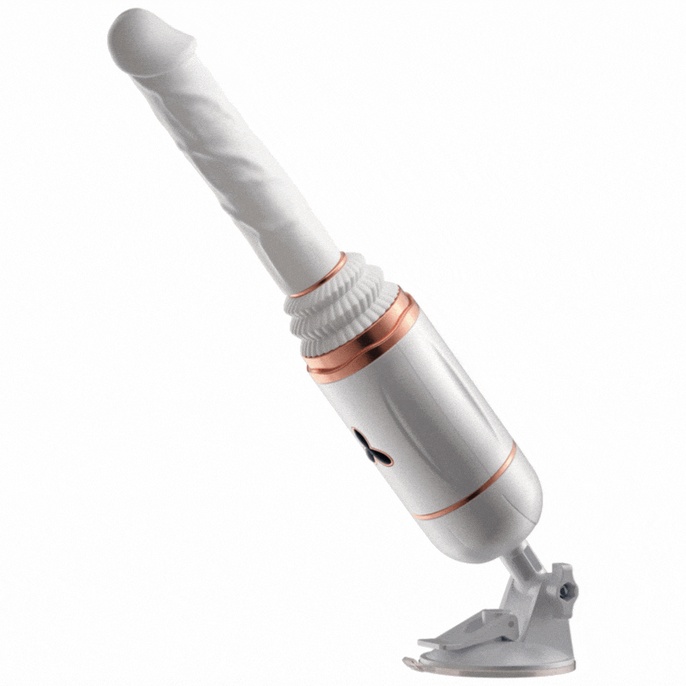 Aplikaĵa Teleregilo Puŝanta Vibranta Dildo Seksa Maŝino 