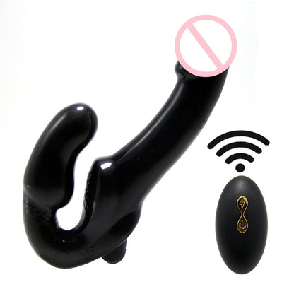 10-Frekvenca Vibranta Teleregilo Duobla Fina Portebla Dildo 