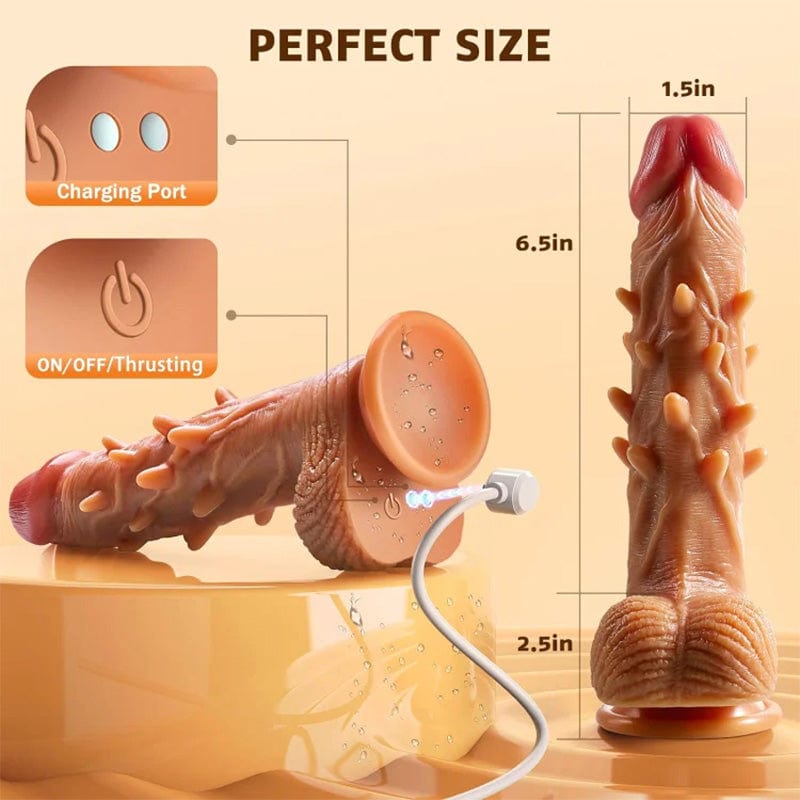 3 Puŝoj &amp; 9 Vibrado G-Punkta Anala Stimulado Varmiga Dildo