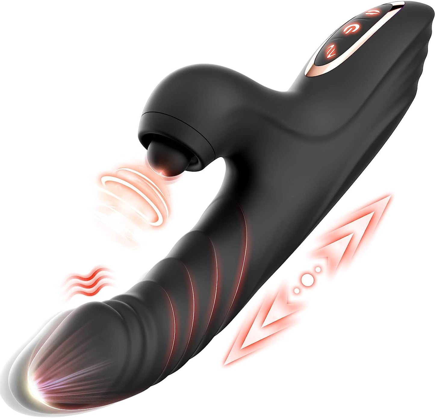 Puŝanta Dildo Kunikla Vibrilo G-punkta Vibrilo por Virinoj