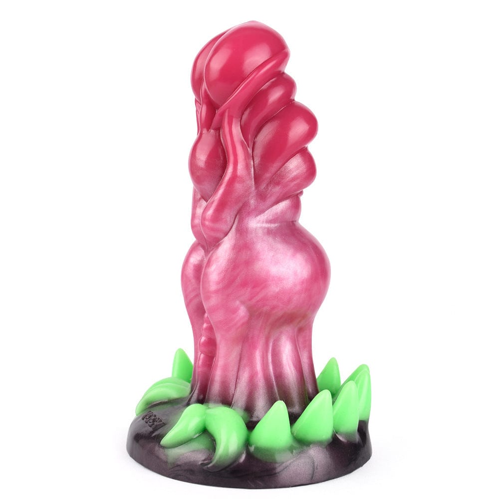 Diente de lobo realista y surrealista, consolador luminoso de silicona con ventosa.