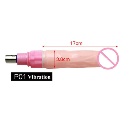 Masturbador femenino con varilla de extensión y accesorios para pene. 