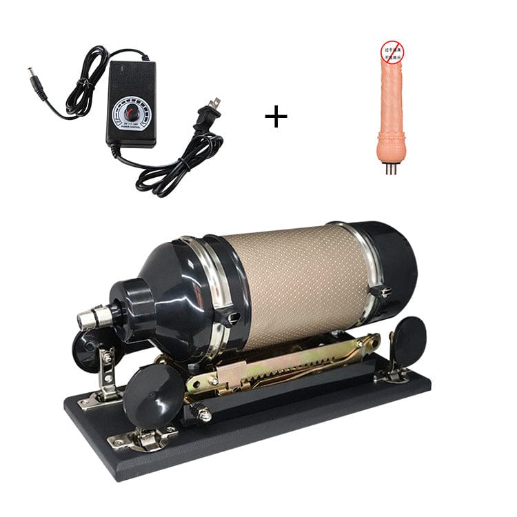 Máquina sexual automática con adaptador de ventosa de 9,5 cm y consolador.