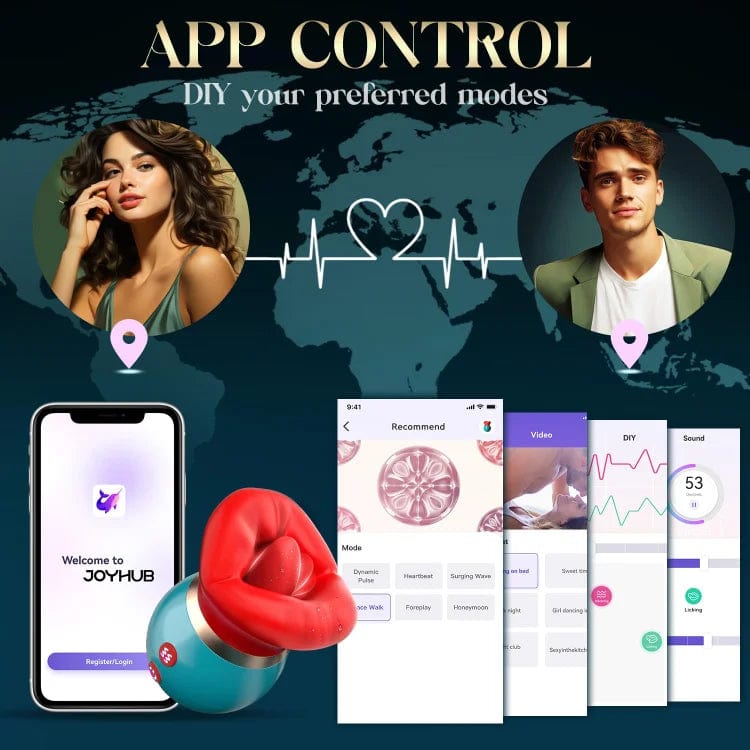 3 en 1 Aplikaĵa Teleregilo Grandbuŝa Vibrilo Kun 360° Langolekado &amp; Suĉado &amp; Vibrado