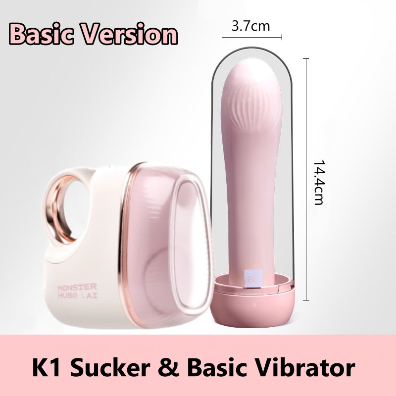 Vibrador de succión sexual Monster K1 con vibrador para el punto G