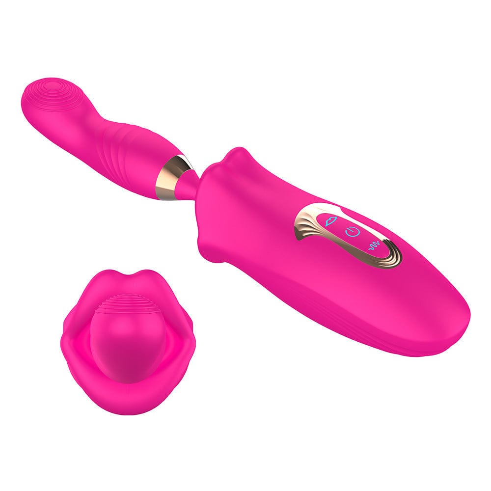 Vibrilo Rose Muncher Bite, G-punkta klitora stimulilo, vaginsuĉa masturbatoro 