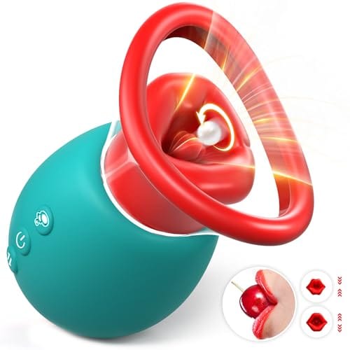 Juguete sexual 4 en 1 con forma de rosa para adultos, vibrador para lamer con 10 vibraciones que besan la boca.
