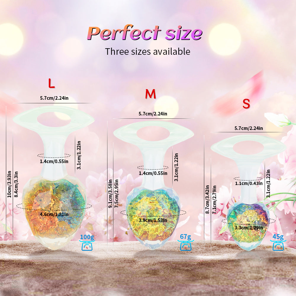 Diamond Crystal Rainbow Wearable Butt Plug Anal Sex Toy