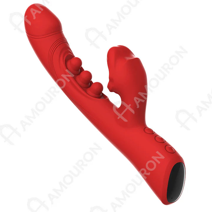 Vibrador portátil para punto G con boca mordedora Rose Muncher