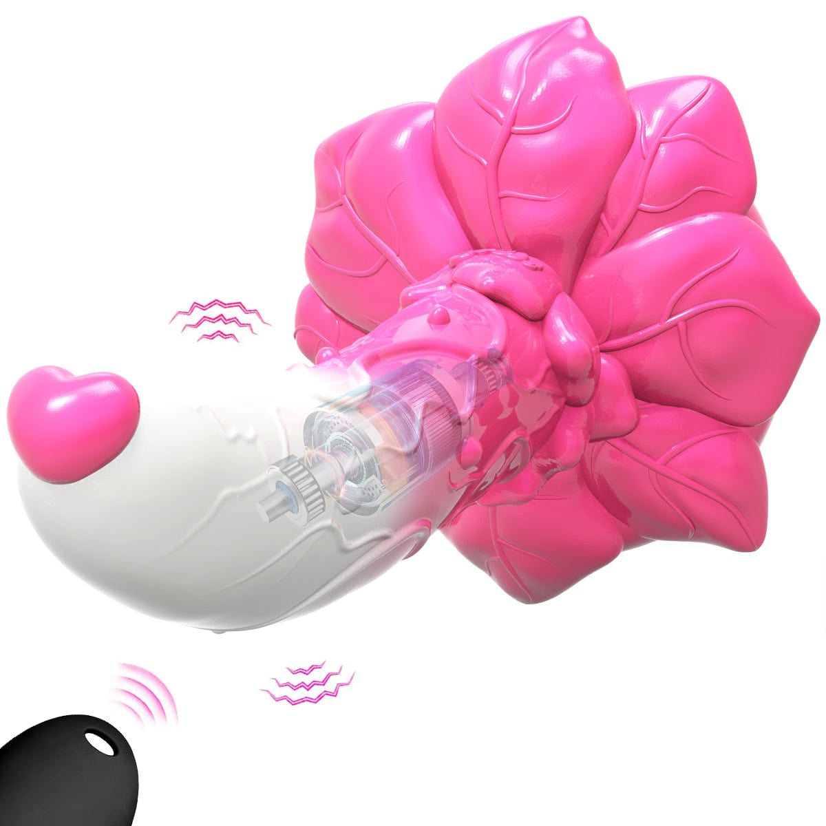 Consolador anal de silicona AIMITEX con forma de rosa y forma de pene extraterrestre