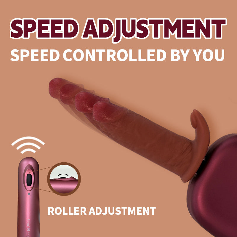 Aŭtomata Puŝanta Vibrada Dildo Seksa Maŝino Aro Kun Stokado-Skatolo