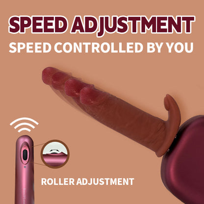 Aŭtomata Puŝanta Vibrada Dildo Seksa Maŝino Aro Kun Stokado-Skatolo
